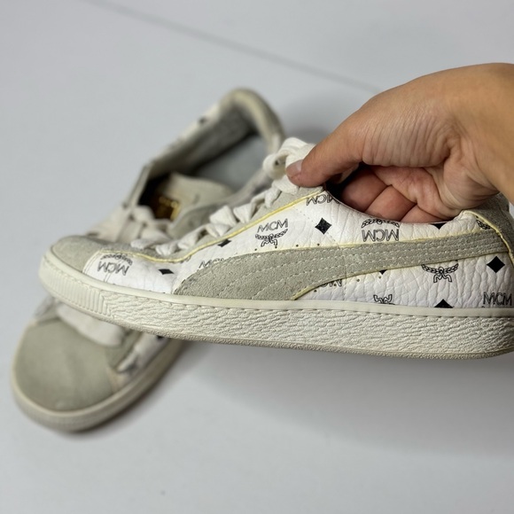 MCM x Puma US8 Classic White Suede Women’s Sneakers - Picture 5 of 16
